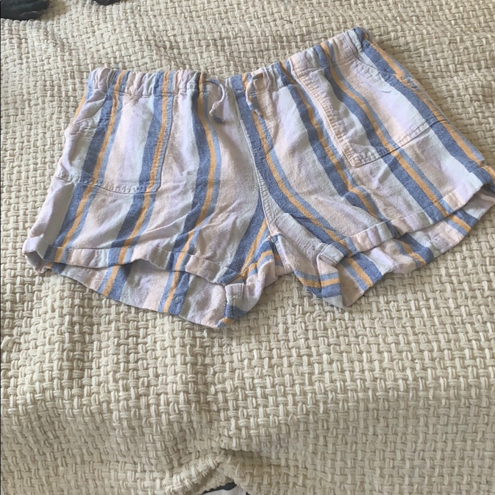 Cute Linen Striped Shorts
